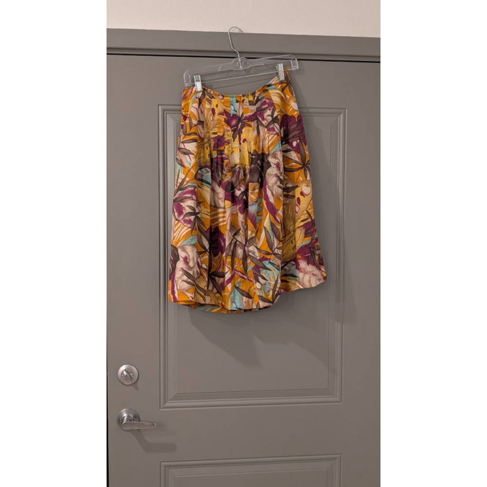 Women's Lafayette 148 New York A-Line Skirt Size 4 Orange Purple